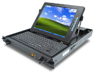 1U Rugged LCD and Sealed Keyboard - 810 and 461E Ready