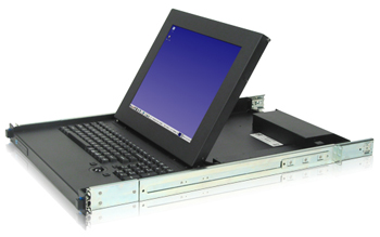 1U Rackmount 15 inch LCD and Sun-compatible Keyboard